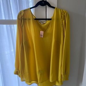 Spring into Warmer Weather Yellow Blouse, NWT